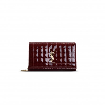 YSL LAMBSKIN CASSANDRE CHAIN WALLET IN PATENT LEATHER 743346 (23*14*3cm) YSL LAMBSKIN CASSANDRE CHAIN WALLET IN PATENT LEATHER 743346 (23*14*3cm)