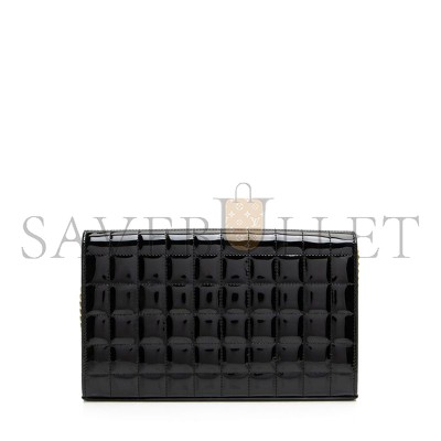 YSL LAMBSKIN CASSANDRE CHAIN WALLET IN PATENT LEATHER 743346 (23*14*3cm) YSL LAMBSKIN CASSANDRE CHAIN WALLET IN PATENT LEATHER 743346 (23*14*3cm)
