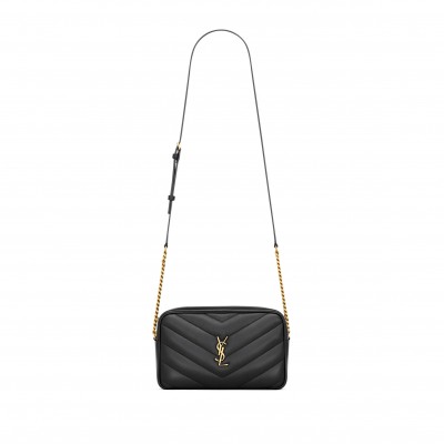 YSL LOULOU CAMERA BAG IN MATELASSÉ LAMBSKIN 869468AAEAX1000 (23*14*6cm)