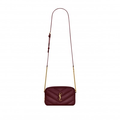 YSL LOULOU MINI CAMERA BAG IN LAMBSKIN 869816AAEAX6197 (18.5*11.5*5cm)