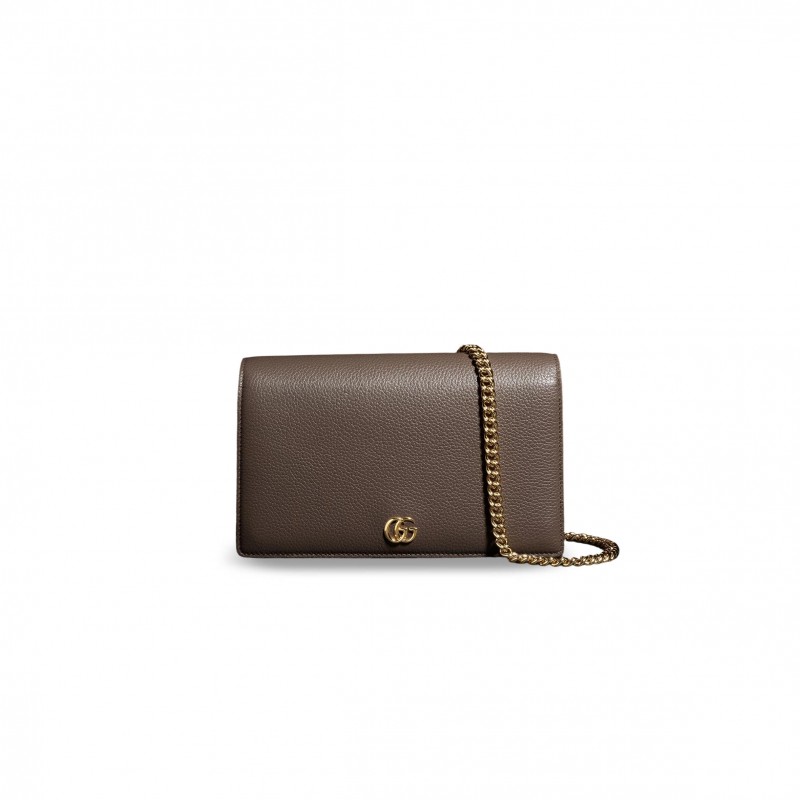 GUCCI BI-COLOR GG MARMONT WALLET ON CHAIN 497985 (20*12.5*4cm) GUCCI BI-COLOR GG MARMONT WALLET ON CHAIN 497985 (20*12.5*4cm)