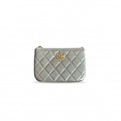CHANEL MASTER CAVIAR QUILTED CC POUCH AP5075 (15*9.5cm) 