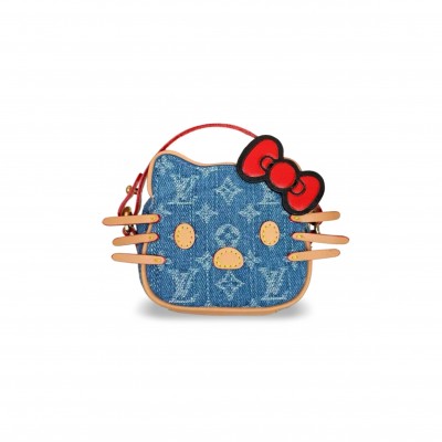 LOUIS VUITTON DENIM HELLO KITTY MINI BAG (10*8*5cm) LOUIS VUITTON DENIM HELLO KITTY MINI BAG (10*8*5cm)