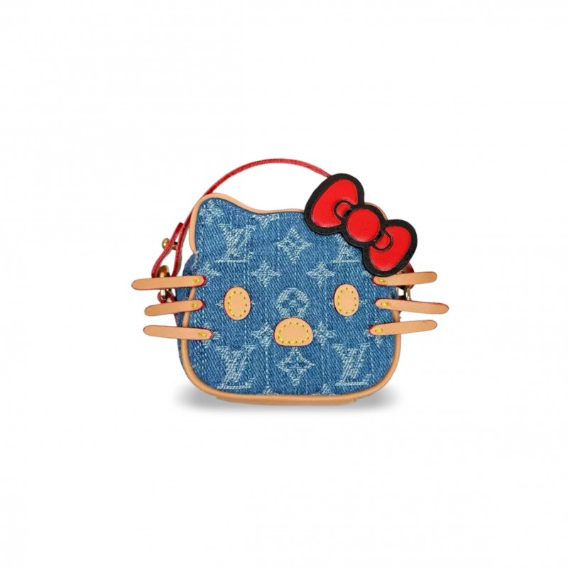 LOUIS VUITTON DENIM HELLO KITTY MINI BAG (10*8*5cm)