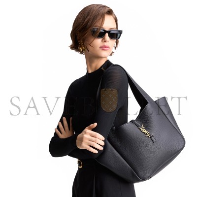 YSL LE 5 À 7 SMALL BEA IN GRAINED LEATHER 779029AADUU1000 (28*23*13cm) YSL LE 5 À 7 SMALL BEA IN GRAINED LEATHER 779029AADUU1000 (28*23*13cm)