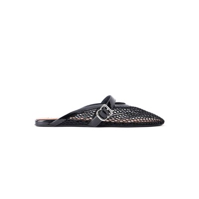 ALAÏA FISHNET FLAT SLIPPERS IN MESH 