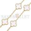 VAN CLEEF ARPELS VINTAGE ALHAMBRA LONG NECKLACE, 20 MOTIFS GOLD AND ROCK CRYSTAL
