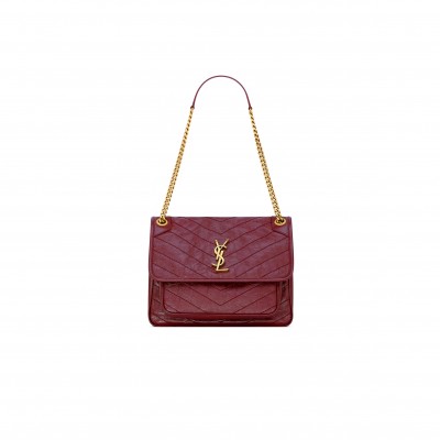 YSL NIKI MEDIUM IN VINTAGE LEATHER 633184 (28*20*8.5cm)