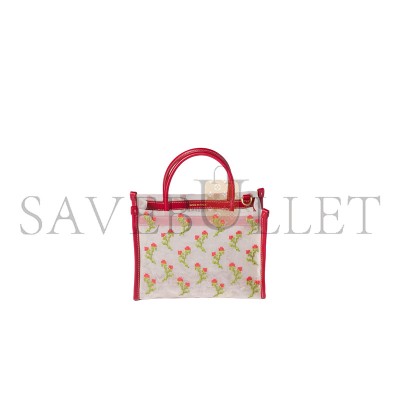 MIU MIU EMBROIDERED MESH TOP-HANDLE BAG 5BA310 (19.5*14*9cm) MIU MIU EMBROIDERED MESH TOP-HANDLE BAG 5BA310 (19.5*14*9cm)