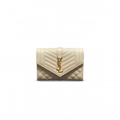 YSL MONOGRAM SMALL ENVELOPE WALLET 651026 (13.5*9.5*3cm)
