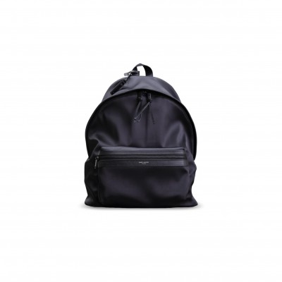 YSL CITY BACKPACK IN SILK AND LEATHER 326865 (38*30*17cm) YSL CITY BACKPACK IN SILK AND LEATHER 326865 (38*30*17cm)
