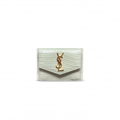 YSL UPTOWN FLAP CARD CASE IN CROCODILE-EMBOSSED SHINY LEATHER 582305 (10.5*7*1.5cm) YSL UPTOWN FLAP CARD CASE IN CROCODILE-EMBOSSED SHINY LEATHER 582305 (10.5*7*1.5cm)