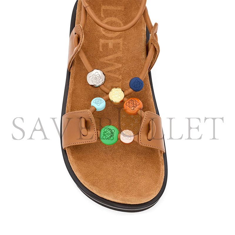 LOEWE PEBBLE BEADS FUSSBETT SANDAL IN NAPPA LAMBSKIN LLPB465X05-3150