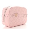 CHANEL MASTER CAVIAR QUILTED MEDIUM CURVY POUCH COSMETIC CASE LIGHT PINK (18.5*11*6cm) 