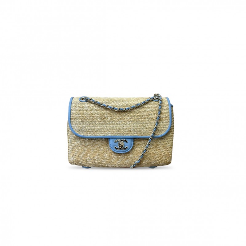 CHANEL MASTER RAFFIA LAMBSKIN SMALL FLAP BAG AS6017 (23*16*8cm) 