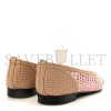 CHANEL RAFFIA CAP TOE BALLERINA FLATS