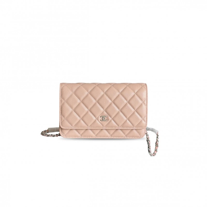 CHANEL CAVIAR QUILTED WALLET ON CHAIN WOC AP0250 (19*13*3cm) 