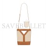 YSL Y SMALL BUCKET BAG IN CANVAS AND LEATHER 808224FAC7T9856 (29.5*23*8.5cm)