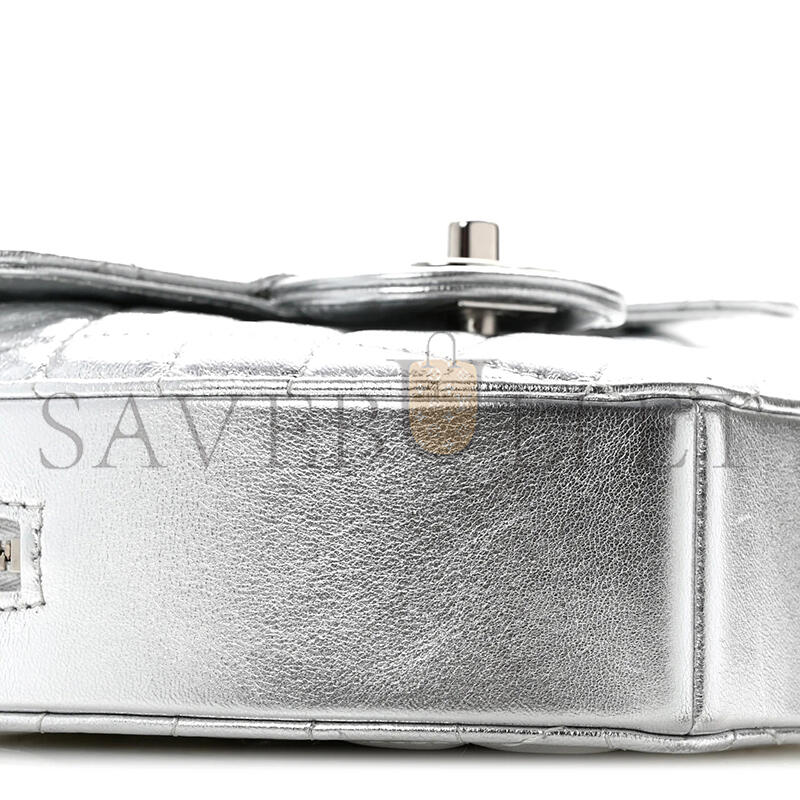 CHANEL HEART BAG IN METALLIC LAMBSKIN QUILTED AS5764 (19*18*5cm)