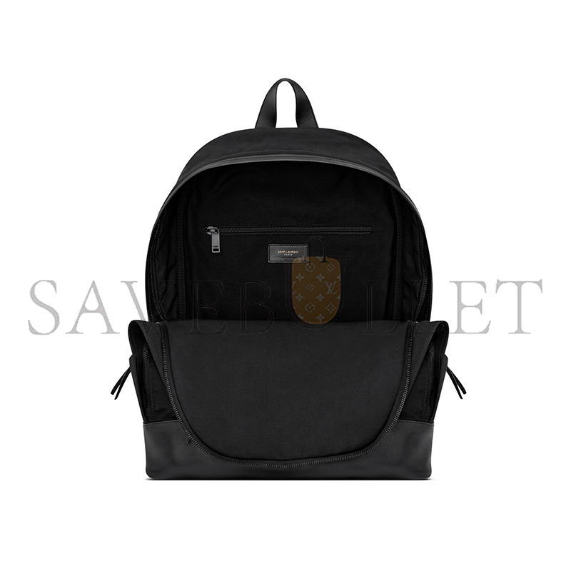 YSL CITY BACKPACK IN NYLON CANVAS AND LEATHER 821007FAEEF1000 (42*32*14cm) YSL CITY BACKPACK IN NYLON CANVAS AND LEATHER 821007FAEEF1000 (42*32*14cm)
