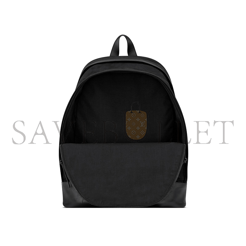 YSL CITY BACKPACK IN NYLON CANVAS AND LEATHER 821007FAEEF1000 (42*32*14cm) YSL CITY BACKPACK IN NYLON CANVAS AND LEATHER 821007FAEEF1000 (42*32*14cm)