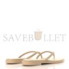 CHANEL GOATSKIN CC TIMES SQUARE THONG SANDALS 