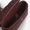 CHANEL TOP HANDLE VANITY WITH CHAIN BURGUNDY CAVIAR  CHAMPAGNE GOLD HARDWARE AP4385 (19*14*5cm)