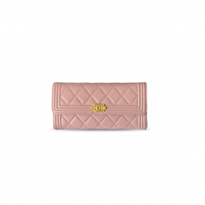 CHANEL MASTER BOY LONG FLAP WALLET GOLD HARDWARE A80286 (19*10.5*3cm)