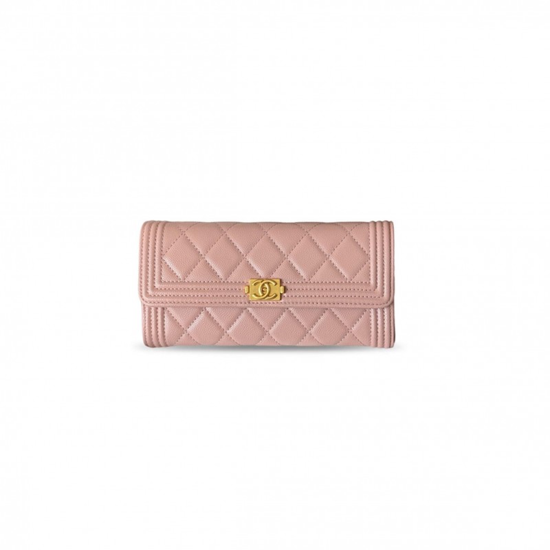 CHANEL MASTER BOY LONG FLAP WALLET GOLD HARDWARE A80286 (19*10.5*3cm)