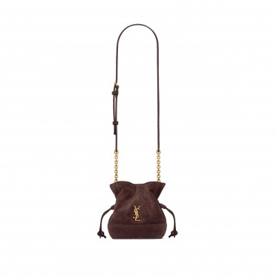 YSL JAMIE MINI SHOULDER POUCH IN SUEDE 859174 (15.5*14.5*8cm)