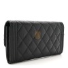 CHANEL MASTER CAVIAR QUILTED LONG BOY FLAP WALLET BLACK A80286 (19*10.5*3cm)