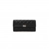 CHANEL MASTER CAVIAR QUILTED LONG BOY FLAP WALLET BLACK A80286 (19*10.5*3cm)