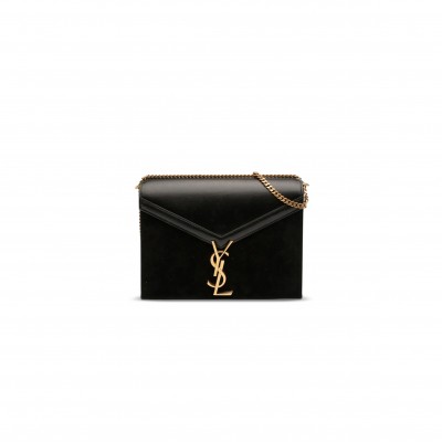 YSL CASSANDRA CHAIN BAG IN SUEDE AND LEATHER 532750 (22*16.5*5.5cm)