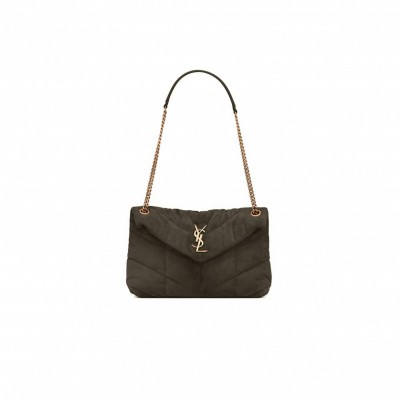 YSL PUFFER SMALL IN SUEDE 577476 (29*17*11cm) YSL PUFFER SMALL IN SUEDE 577476 (29*17*11cm)