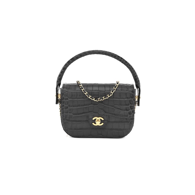 CHANEL MINI FLAP BAG WITH TOP HANDLE AS6424 (20*16*5cm)