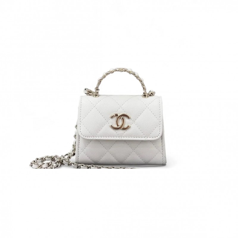 CHANEL MASTER QUILTED MINI NANO KELLY SHOPPER GRAINED CALFSKIN A96183 (12*8*4cm) 