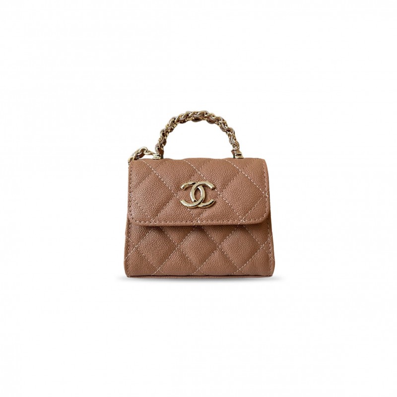 CHANEL QUILTED MINI NANO KELLY SHOPPER GRAINED CALFSKIN A96183 (12*8*4cm) 