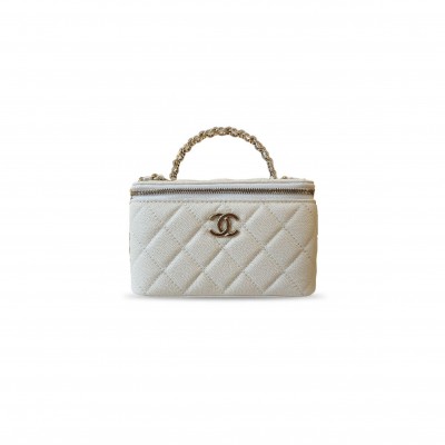 CHANEL 26C PEARL HANDLE BOX BAG A96182 (17*9.5*8cm)