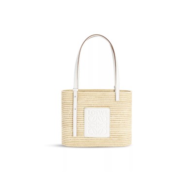 LOEWE QUARE BASKET TOTE BAG IN RAFFIA A223099X08 (27*20*10cm)