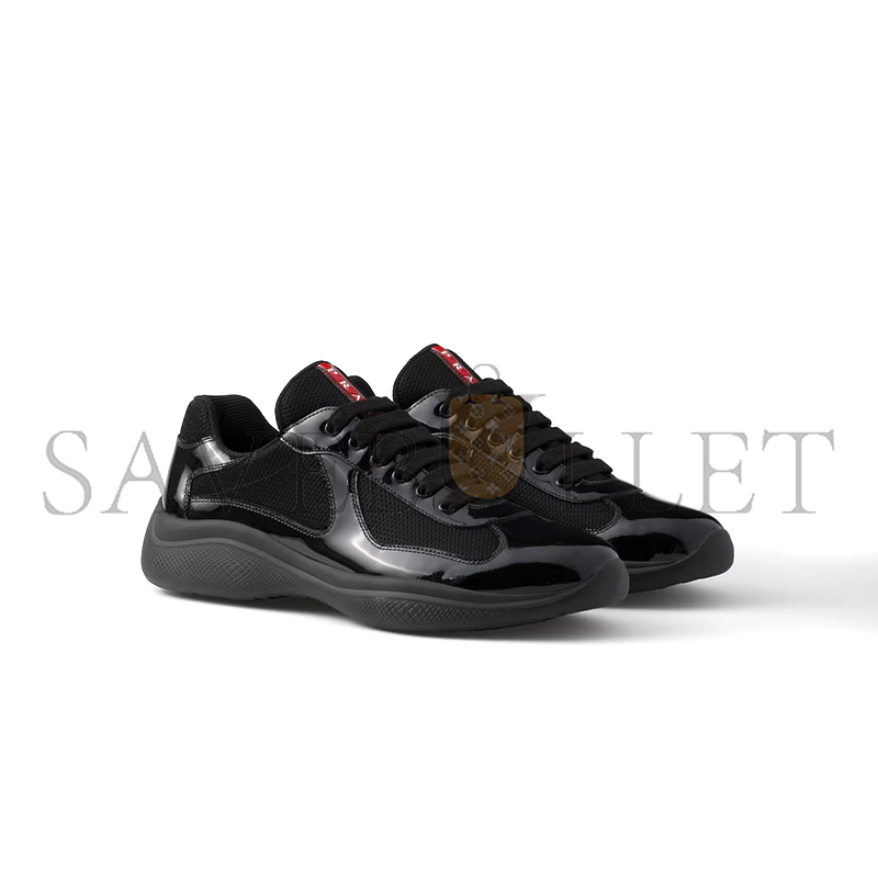 PRADA PATENT LEATHER AND TECHNICAL FABRIC PRADA AMERICA'S CUP SNEAKERS 4E3400 PRADA PATENT LEATHER AND TECHNICAL FABRIC PRADA AMERICA'S CUP SNEAKERS 4E3400