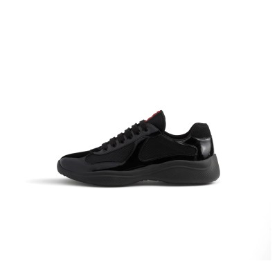 PRADA PATENT LEATHER AND TECHNICAL FABRIC PRADA AMERICA'S CUP SNEAKERS 4E3400