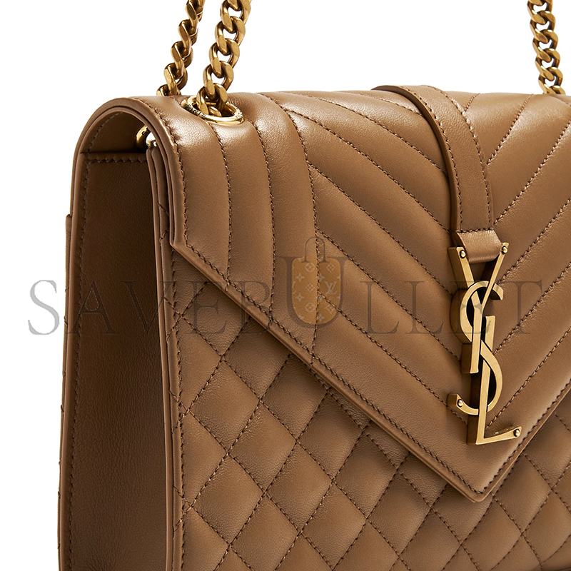 YSL ENVELOPE MEDIUM IN SMOOTH LEATHER 600185AACT72760 (24*17.5*6cm)
