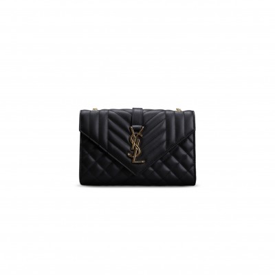 YSL ENVELOPE SMALL IN SMOOTH LEATHER 600195 (21*13*6cm)