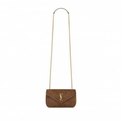 YSL LOULOU MINI IN SUEDE 821749 (20*12*5cm)