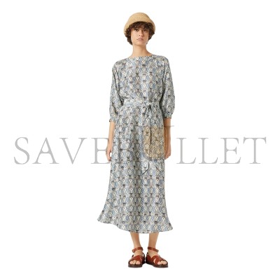 LORO PIANA MILA PRINTED SILK MIDI DRESS LORO PIANA MILA PRINTED SILK MIDI DRESS