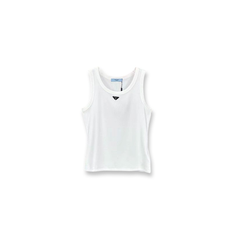 PRADA EMBELLISHED COTTON VEST