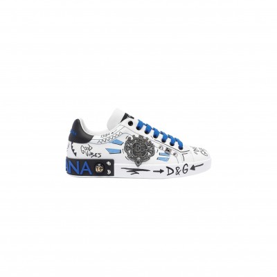 DOLCE GABBANA LEATHER SNEAKERS DG251M0000149240040