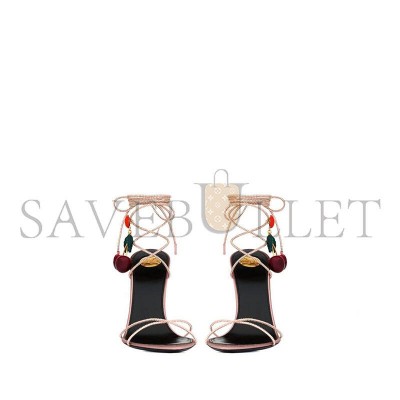 YSL MON CHÉRI SANDALS IN SUEDE AND RHINESTONES IN PINK 863530AAF555787 YSL MON CHÉRI SANDALS IN SUEDE AND RHINESTONES IN PINK 863530AAF555787