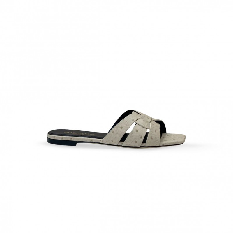 YSL TRIBUTE LEATHER FLAT SANDALS 5727350PS007100