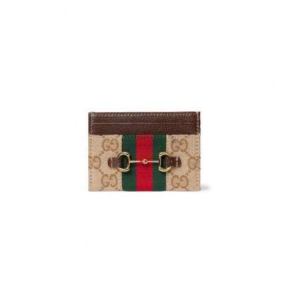 GUCCI HORSEBIT WEB CARD CASE 867122 (10*7cm)